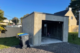 Garage en béton avant enduit